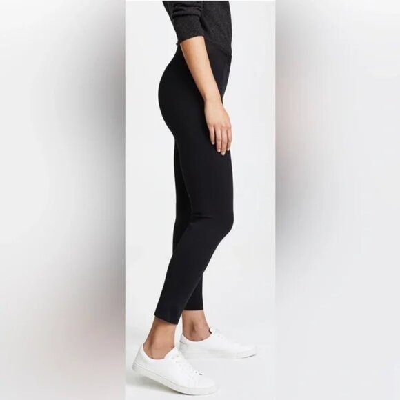 J Brand Jeans Black Neoprene Scuba Quinn Legging Cropped Ankle Pants Trousers - Picture 6 of 10